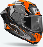 Full-Face Motorcycle Helmet Airoh Gp800 - Gp8Mu32 Hpc Carbon Gloss Orange Must Size L