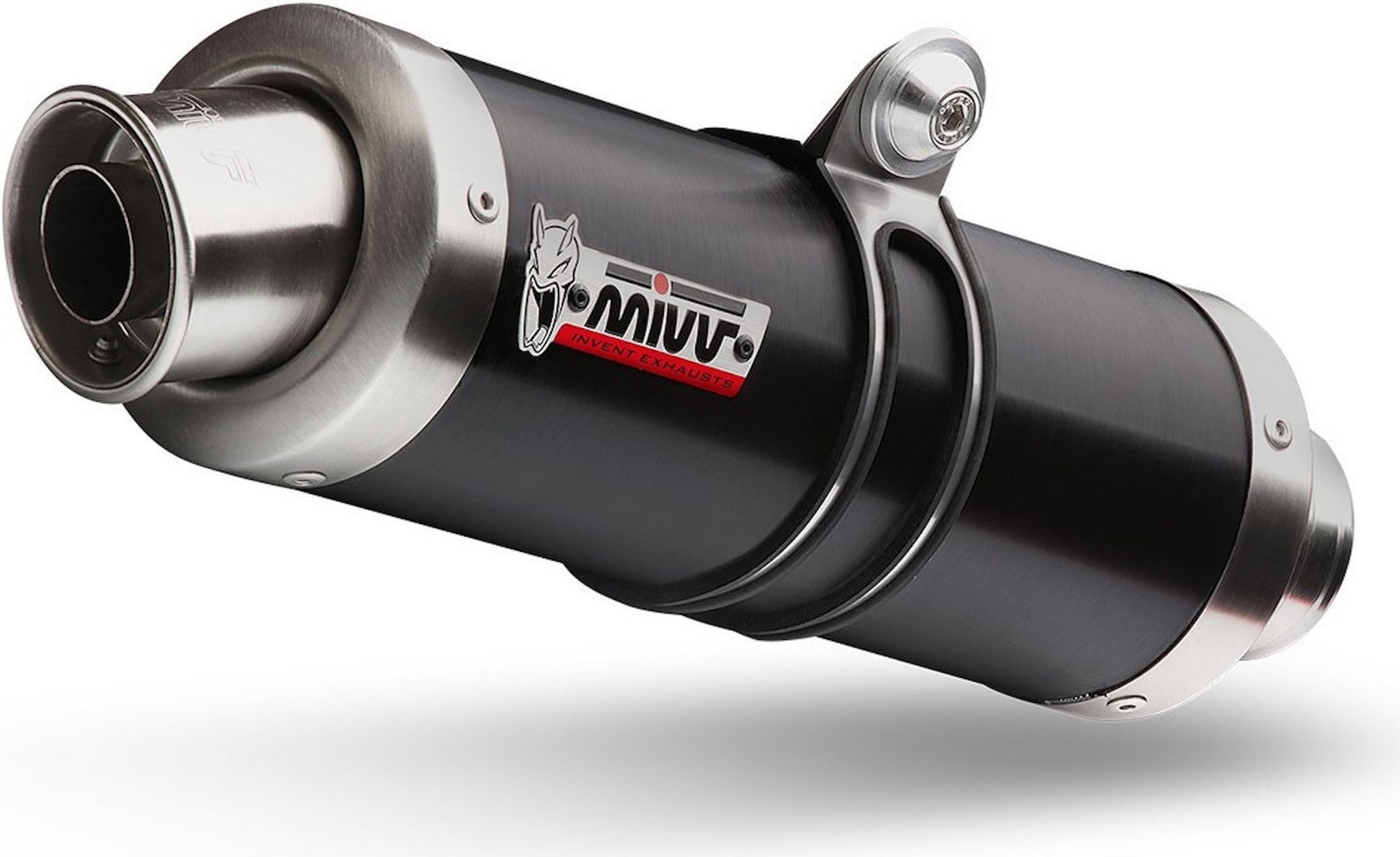 Exhaust Tip With Noise Certification Gp Steel Black - Mivv Compatible With Triumph Speed Triple (2016-2017)
