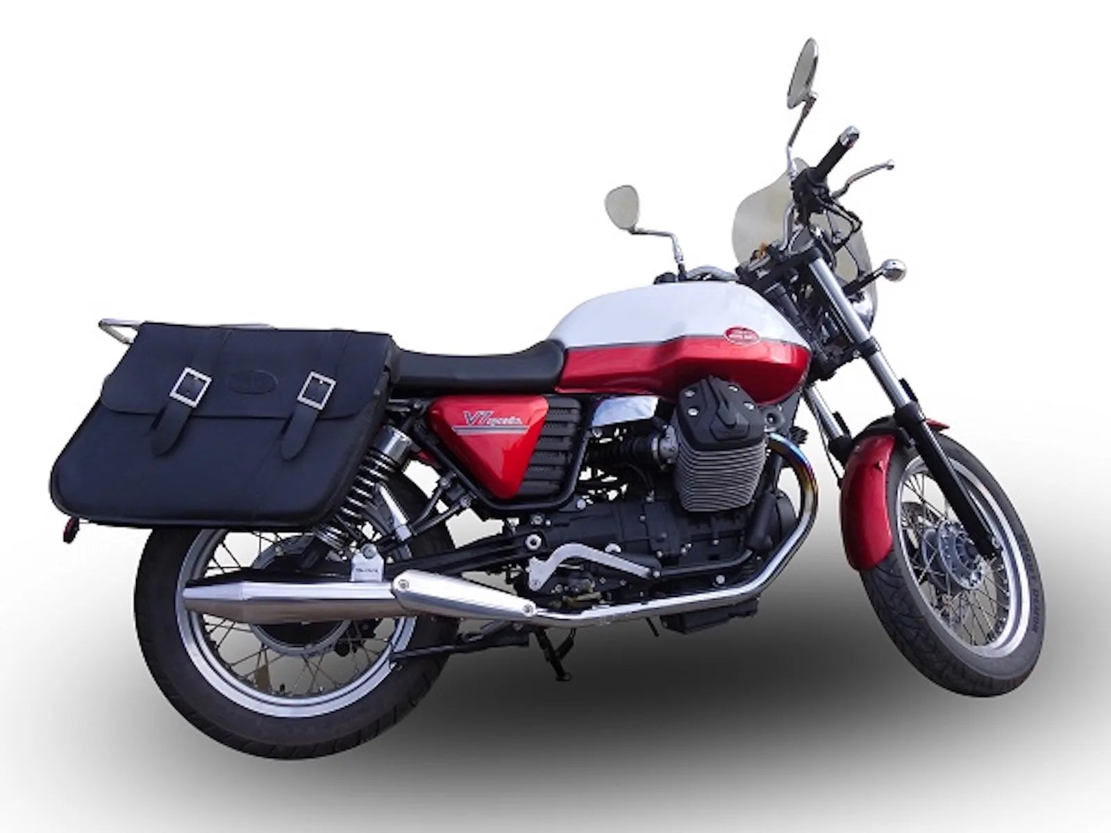 Complete Exhaust System Without Catalytic Converter And Without Sound Certification Vintacone Stainless Steel - Gpr Compatible With Moto Guzzi V7 Iii Special - Stone - Carbon (2017-2018)