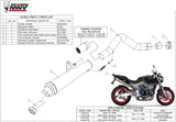 Non-Catalytic Exhaust Tip With Sound Certification X-Cone Steel Black - Mivv Compatible With Honda Hornet 600 (2003-2006)