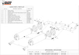 Dual Catalytic Exhaust Tips With Sound Certification Oval Carbon Carbon - Mivv Compatible With Honda Xl 1000 Varadero (2003-2011)