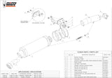 Exhaust Tip With Noise Certification Gp Carbon - Mivv Compatible With Honda Hornet 600 (2007-2013)