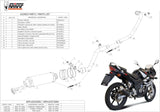 Complete Non-Catalytic Exhaust System With Sound Certification Gp Carbon - Mivv Compatible With Honda Cbr 125 R (2004-2010)
