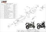 Exhaust Tip With Noise Certification Suono Stainless Steel Carbon - Mivv Compatible With Honda Nc 750 S (2014-2015)