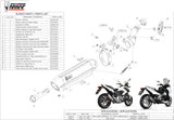 Exhaust Tip With Noise Certification Suono Steel Black Carbon - Mivv Compatible With Honda Nc 750 S (2014-2015)