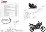 Non-Catalytic Exhaust Tip With Sound Certification Oval Titanium Carbon - Mivv Compatible With Honda Crf 1000 L Africa Twin (2016-2019)