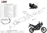Exhaust Tip With Noise Certification Speed Edge Steel Black Carbon - Mivv Compatible With Honda Crf 1000 L Africa Twin (2016-2019)