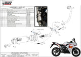 Complete Non-Catalytic Exhaust System With Sound Certification Oval Carbon Carbon - Mivv Compatible With Honda Cbr 125 R (2011-2016)