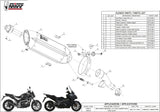 Exhaust Tip With Noise Certification Suono Steel Black Carbon - Mivv Compatible With Honda Nc 750 S (2016-2022)