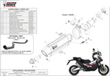Exhaust Tip With Noise Certification Suono Steel Black Carbon - Mivv Compatible With Honda X-Adv 750 (2017-2024)