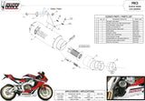 Uncatalysed Exhaust System Without Sound Certification Mk3 Stainless Steel - Mivv Compatible With Honda Cbr 1000 Rr (2017-2019)