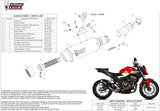 Exhaust Tip With Noise Certification Gppro Steel Black - Mivv Compatible With Honda Cb 500 F (2019-2024)