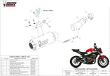 Uncatalysed Exhaust System Without Sound Certification Mk3 Carbon - Mivv Compatible With Honda Cb 500 F (2019-2024)