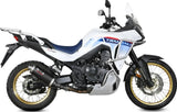 Complete Non-Catalytic Exhaust System With Sound Certification Oval Steel Black - Mivv Compatible With Honda Xl 750 Transalp (2023-2024)