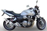 Exhaust Tip With Noise Certification Albus Ceramic White Aluminium - Gpr Compatible With Honda Cb 1300 (2003-2012)