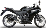 Exhaust Tip With Noise Certification Furore Aluminium Black - Gpr Compatible With Honda Cbr 250 R (2010-2014)