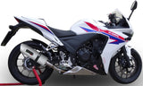 Exhaust Tip With Noise Certification Albus Ceramic White Aluminium - Gpr Compatible With Honda Cbr 500 R (2012-2016)
