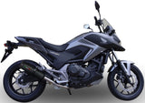 Exhaust Tip With Noise Certification Ghisa Black Stainless Steel - Gpr Compatible With Honda Nc 750 X - S Dct (2014-2015)