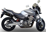 Dual Exhaust System With Sound Certification Furore Aluminium Black - Gpr Compatible With Honda Cb 900 F (2002-2005)