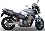 Dual Exhaust System With Sound Certification Furore Aluminium Black - Gpr Compatible With Honda Cb 900 F (2002-2005)