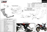 Complete Catalytic Exhaust System With Sound Certification Gp Steel Black - Mivv Compatible With Honda Cb 650 F (2014-2018)