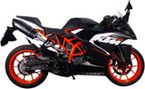 Exhaust Tip Without Sound Certification Furore Aluminium Black - Gpr Compatible With Ktm Rc 200 (2014-2016)