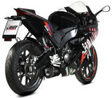 Complete Non-Catalytic Exhaust System With Sound Certification Delta Race Steel Black Carbon Fiber End Cap - Mivv Compatible With Aprilia Rs 125 (2025-2026)