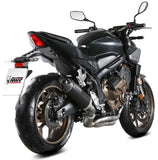 Complete Non-Catalytic Exhaust System With Sound Certification Ak-1 Steel Black Carbon Fiber End Cap - Mivv Compatible With Honda Cb 650 R (2024-2026)