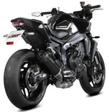 Complete Catalytic Exhaust System With Sound Certification Ak-1 Steel Black Carbon Fiber End Cap - Mivv Compatible With Yamaha Mt-09 - Sp (2025-2026)