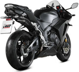 Exhaust Tip With Noise Certification Ak-1 Steel Black Carbon Fiber End Cap - Mivv Compatible With Honda Cbr 600 Rr (2024-2026)