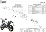 Catalytic Exhaust Tip With Sound Certification Oval Titanium Carbon - Mivv Compatible With Husqvarna 701 Enduro (2017-2020)