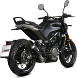 Uncatalysed Exhaust System Without Sound Certification Mk3 Carbon - Mivv Compatible With Husqvarna Svartpilen 401 (2021-2023)