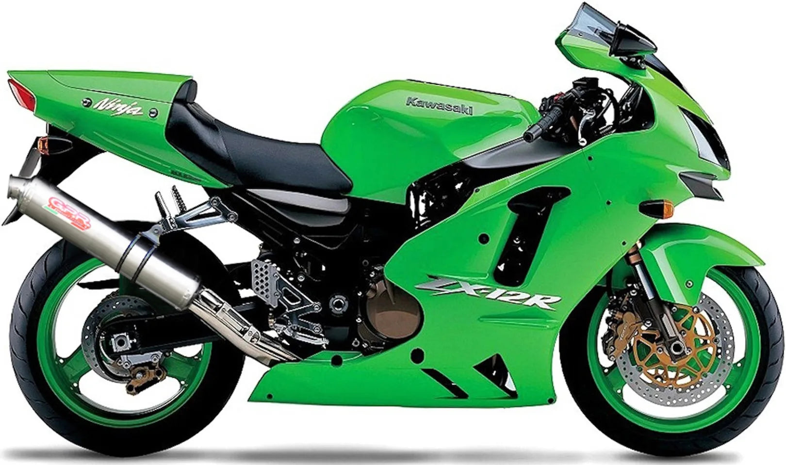 Exhaust Tip With Noise Certification Tondo Stainless Steel - Gpr Compatible With Kawasaki Zx 12R (2000-2006)