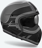 Urban Motorcycle Helmet Airoh J 110 - J1R35 Composite Carbon Matte Black Raster Size M