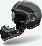 Urban Motorcycle Helmet Airoh J 110 - J1R35 Composite Carbon Matte Black Raster Size M
