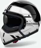 Urban Motorcycle Helmet Airoh J 110 - J1R39 Composite Carbon Gloss White Raster Size Xl