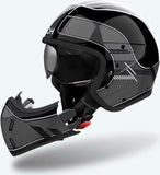 Urban Motorcycle Helmet Airoh J 110 - J1R99 Composite Carbon Dark Grey Gloss Raster Size Xxl
