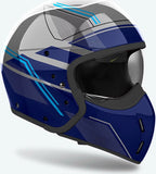 Urban Motorcycle Helmet Airoh J 110 - J1S18 Composite Carbon Gloss Blue Slim Size S