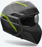 Urban Motorcycle Helmet Airoh J 110 - J1S31 Composite Carbon Matte Yellow Slim Size L