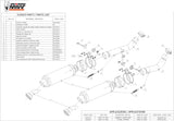 Dual Exhaust System With Sound Certification Gp Steel Black - Mivv Compatible With Kawasaki Z 1000 (2003-2006)