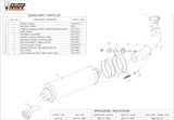 Exhaust Tip With Noise Certification Oval Carbon Carbon - Mivv Compatible With Kawasaki Z 750 (2004-2006)