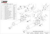 Dual Exhaust System With Sound Certification Gp Carbon - Mivv Compatible With Kawasaki Z 1000 (2007-2009)