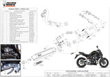 Complete Catalytic Exhaust System With Sound Certification Suono Steel Black Carbon - Mivv Compatible With Kawasaki Er-6 N (2012-2016)