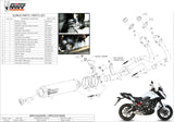 Complete Catalytic Exhaust System With Sound Certification Oval Stainless Steel - Mivv Compatible With Kawasaki Versys 650 (2015-2020)