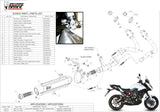 Complete Catalytic Exhaust System With Sound Certification Suono Steel Black Carbon - Mivv Compatible With Kawasaki Versys 650 (2015-2020)