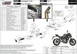 Complete Catalytic Exhaust System With Sound Certification Gppro Steel Black - Mivv Compatible With Kawasaki Z 650 (2017-2023)