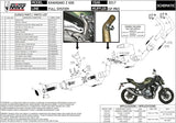 Complete Non-Catalytic Exhaust System With Sound Certification Gppro Titanium - Mivv Compatible With Kawasaki Z 650 (2017-2023)