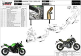 Complete Exhaust System Without Catalytic Converter And Without Sound Certification Mk3 Stainless Steel - Mivv Compatible With Kawasaki Z 650 (2017-2023)