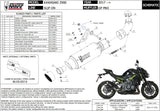 Complete Non-Catalytic Exhaust System With Sound Certification Gppro Steel Black - Mivv Compatible With Kawasaki Z 900 (2017-2024)