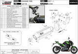 Exhaust Tip With Noise Certification Suono Steel Black Carbon - Mivv Compatible With Kawasaki Z 900 (2017-2024)